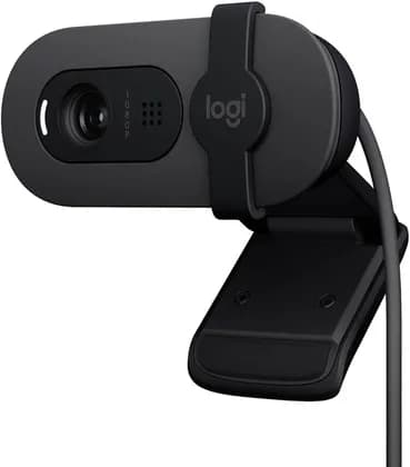 Logitech Brio 100 Full HD 1080p Webcam for Meetings & Streaming, Auto-Light Balance, Built-in Mic, Privacy Shutter, USB-A, for Microsoft Teams, Google Meet, Zoom & More - Graphite | 960-001585