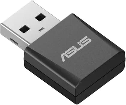 ASUS USB-BE92 Nano Adapter, Wi-Fi 7 (802.11be), Up to 6452 Mb/s Throughput, 2.4GHz/5GHz/6GHz (Tri-Band), 2x Internal Antennas, USB 2.0 Interface, WPA3 Encryption, Plug & Play, Black | USB-BE92 Nano