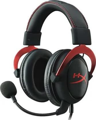 HyperX Cloud II Gaming Headset for PC PS4, 53mm Drivers, Virtual 7.1-Channel Surround Sound, Detachable Boom Mic, Advanced USB Audio Control, 3.5mm Audio Cable, Red | 4P5M0AA
