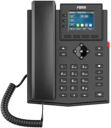 Fanvil X303W Enterprise IP Phone WiFi Dual Band 2.4GHz & 5GHz 3 SIP Lines 2.4-Inch Color Display HD Voice PoE Bluetooth Support Business VoIP Desk Phone, Black | Fanvil X303W