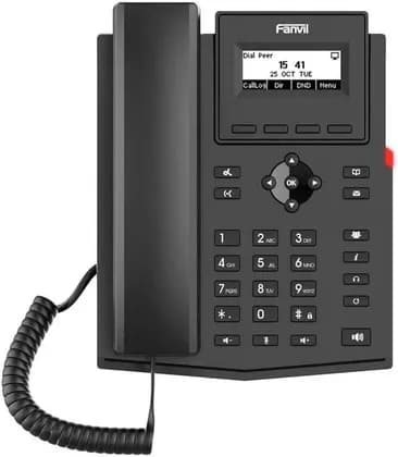 Fanvil X301G IP Phone, Entry Level Gigabit SIP Desk Phone with 2.3" Display, Dual Gigabit Ports, PoE & HD Voice for Business Communication, Black | IN-TISA-NTIAIP0034