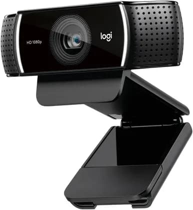 Logitech C922 Pro Stream Full HD Webcam, Built-In Dual-Mic Stereo Sound, Auto-Light Correction, Hyperfast Frame Rate, 78° Diagonal FOV, Autofocus, Black | 960-001088 / 960-001089 / 960-001087