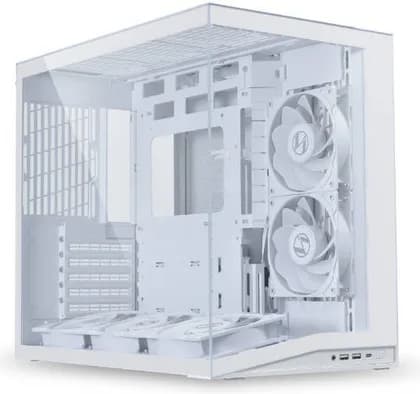 Lian-Li O11 DYNAMIC MINI V2 Flow ATX Computer Case, 5x 120mm PWM Reverse Fan, Up to 360mm Radiator Support, 5 Expansion Slot, 2mm Aluminum & 1mm Mesh Panel, 4.0mm Tempered Glass, White | O11DMIV2FW