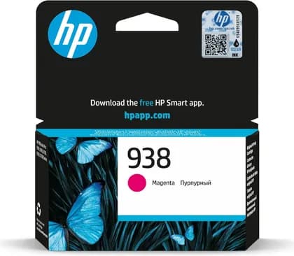 HP 938 Ink Cartridge, 800 Page Average Yields, HP Thermal Inkjet Print Technology, Professional Quality Colour Printing, Reliable Performance for HP Printers, Magenta | 4S6X6PE