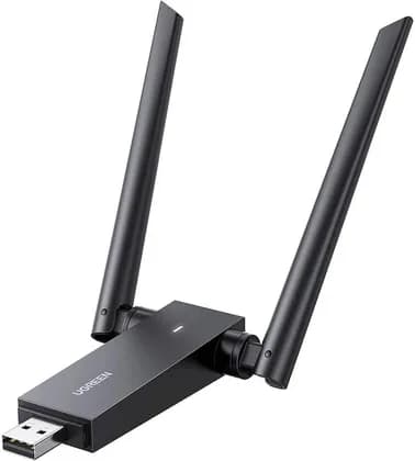 Ugreen AC1300 USB Wi-Fi Adapter, USB 3.0, 5dBi Dual Antennas, 2.4GHz/5GHz Up to 867Mbps, 5Gbps Data Transfer, WPA/WPA2/WEP Protection, Black | 50341