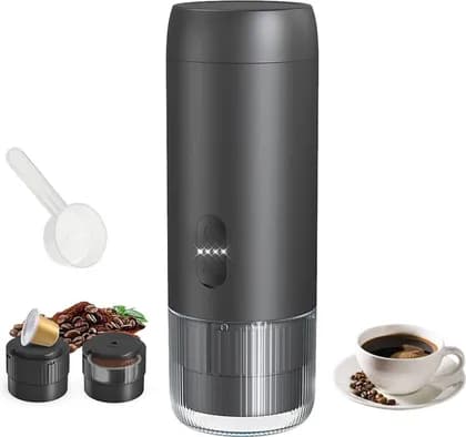 KASTWAVE Portable Coffee Maker Espresso Machine, 20 Bar 2-in-1 Travel Espresso Machine for Camping, Car or RV, USB-C Coffee Maker for Ground Coffee & NS Capsules, Small Espresso Maker