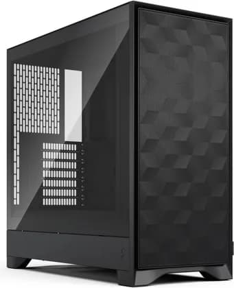 Fractal Pop 2 Air Computer Case, Tempered Glass, 3x Aspect 12X Pre-Installed Fan, Up to 360mm Radiator & 7x 120mm Fan Support, Fine Cubic-Pattern Mesh, Black | FD-C-POA2A-02