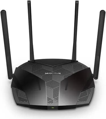 Mercusys MR80X Dual Band Wi-Fi 6 Router, AX3000, 2402Mbps 5GHz, 574Mbps 2.4GHz, MU-MIMO, OFDMA, 160MHz, 1024-QAM, 1x 1G WAN, 3x 1G LAN, Beamforming, BSS Coloring, WPA3 | MR80X