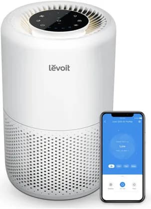 LEVOIT Core 200S Smart Air Purifier, H13 True HEPA Filter, Removes Allergens, Pet Dander, Smoke, Dust & Pollen, Ozone Free, 24 dB Quiet Operation, Large Rooms & Bedrooms, White | Core-200S
