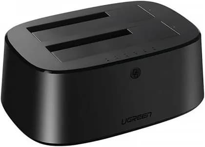 Ugreen CM198 Docking Station With USB 3.0 For SATA 2.5", 3.5" SSD, HHD Drives, EU Power Supply, Supports Up To 28TB HDD, EU, Black | 50857