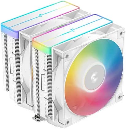 DeepCool AG620 ARGB Dual-Tower 120mm CPU Cooler, Addressable RGB LED, 260W Cooling Power, 300-1950 RPM RPM High Efficiency Fans, 67.88 CFM Airflow, White | R-AG620-WHAMMN-GJD