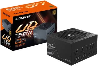 GIGABYTE UD750GM PG5 Fully Modular Power Supply, 750W Power, 80 PLUS Gold Efficiency, 120mm Hydraulic Bearing Fan, ATX 12V v3.0, Black | GP-UD750GM-PG5