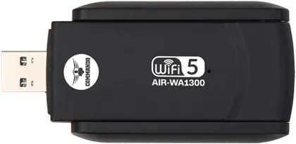 COMMANDO Wireless USB Network Adapter, 1300Mbps Transmission Rate, 20dBm Transmit Power, Dual Internal Antenna, Supports 64/128-bit WEP, For Desktop / PC, Wider Coverage, Black | AIR-WA1300