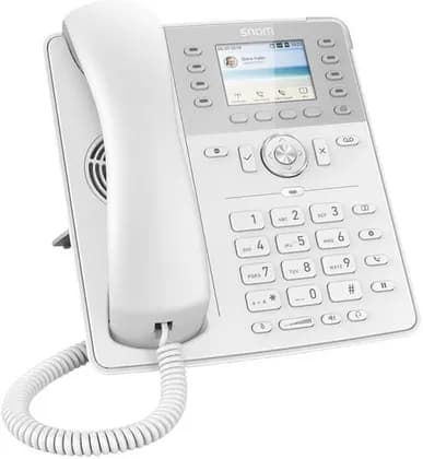 Snom D735 Desk Phone, 2.7" TFT Colour Display, 32 Freely Programmable Function Keys (8 Physical), HD Audio, Gigabit Ethernet, USB Headset Compatible, Plug & Play, White | D735 (W)