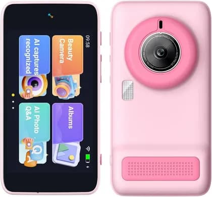 NEXORX Snap Buddy Kids AI Camera, Smart Digital Camera for Children with Photo & Video, AI Recognition, Fun Filters, Learning Modes, Rechargeable Battery, Pink | SnapBuddy