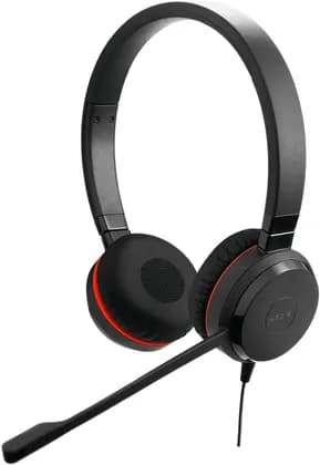 Jabra Evolve 20SE UC Stereo Wired Headset, Noise Isolating, Noise Cancelling Microphone, In-Cord Volume Control, Uni-directional Mic Mode, USB-C / A Connectivity, Black | 4999-829-469