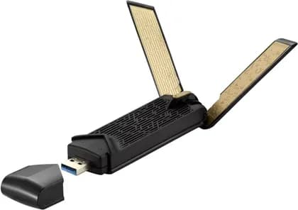 ASUS USB-AX56 Dual Band AX1800 WiFi Adapter, 1800 Mbps, WPA3 Security, 4 GHz/5 GHz Frequency, High Efficiency, Plug & Play, Black | 90IG06H0-MO0R10