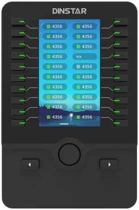 Dinstar DXP60 Expansion Module, 4.3" Color Screen, 60 Line Keys, 3 Pages Display, 2 Adjustable Angles, Plug-and-Play, Up to 3 Modules Daisy-Chain, 2xRJ45 10/100M Ethernet Ports, Black | DXP60