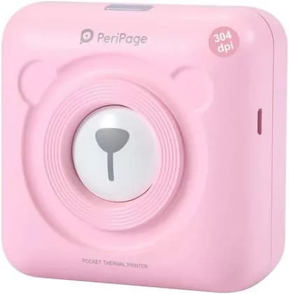 PeriPage A6 304dpi Sticker Printer, Mini Thermal Printer, A6 Sticker Maker Machine, Portable Bluetooth Pocket Phone Printer, Pink | A6-Pink-304