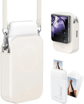 TELESIN P5-PLD-02 Portable Photo Printer Kit, Compact Instant Photo Printing System for Smartphone & Camera Use, Travel-Friendly Wireless Printer, White | P5-PLD-02