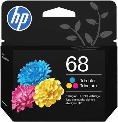 HP 68 Tri Color Original Ink Cartridge, Cyan Magenta Yellow, Dye Based Ink, Approx. 120 Page Yield, HP Thermal Inkjet, Reliable Color Printing, Compatible HP Envy Printers | 196786390319