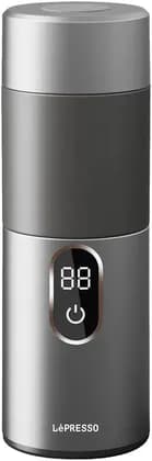 LePresso MokaRise Electric Moka Maker, One-Touch Coffee Brewer, Silver Automatic Espresso Maker for Home & Office, Fast Brewing & Easy Use Coffee Machine, Silver | LPCFFMR0041SL