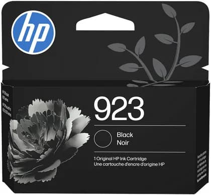 HP 923 Black Original Ink Cartridge, Approx 500 Page Yield, Sharp Text Output, Black | 196548610402