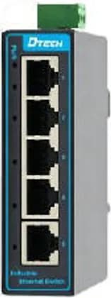 DTECH SW1000-5GT-BU-2D 5-Port Gigabit Industrial Unmanaged Ethernet Switch, 5x 10/100/1000Mbps, Power Indicator Light, Network Indicator Light, Natural Cooling, Grey | SW1000-5GT-BU-2D