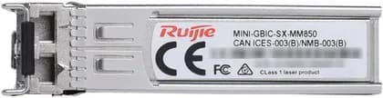 Ruijie MINI-GBIC-SX-MM850 Optical Transceiver Module, Multimode Fiber (MMF), Duplex LC Connector, 1.25 Gbps Data Rate, 550 Meter, SFP, 850 Wavelength, Silver | MINI-GBIC-SX-MM850