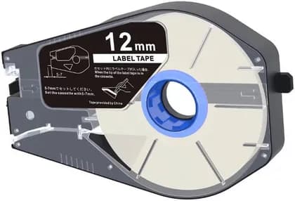Canon Label Tape Cassette, Width 12mm for Canon MK-3000 & MK-5000, White | Canon12mm-Silver