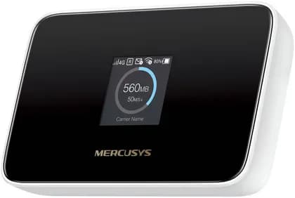 Mercusys MT115 4G LTE Mobile Wi-Fi, Wi-Fi 6 AX300, 150Mbps LTE Cat4, 287Mbps 2.4GHz, Nano SIM, LCD Display, 2400mAh Battery, 10Hrs Runtime, USB-C, 10 Devices, Plug & Play | MT115