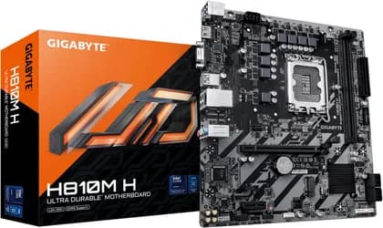 GIGABYTE H810M H LGA 1851 Micro ATX Motherboard, Intel H810 Chipset, 2x DIMM DDR5 Slots, Up to 128GB Max Memory, 1x PCI Express x16 Slot, 1x M.2 Connector | H810M-H