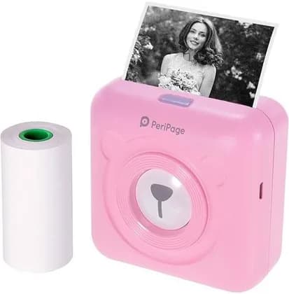 PeriPage A6 Mini Pocket, Wireless BT Thermal Printer, Picture Photo Label Memo Receipt, Paper Printer with USB Cable Support, Pink | Mini Pocket