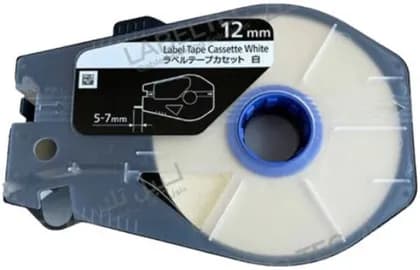 Canon Label Tape Cassette, Width 12mm for Canon MK-3000 & MK-5000, White | Canon12mm-White