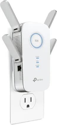 TP-Link AC2600 Wi-Fi Range Extender w/ Gigabit Ethernet Port, Dual-Band Frequency, 2.4GHz & 5GHz, Up to 1733Mbps Signal Rate, 4x External Antennas, UK Plug, White | RE650