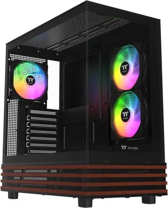 Thermaltake View 270 Plus WS ARGB Mid Tower Case, Tempered Glass, E-ATX Support & ARGB Fans, Black | CA-1Y7-00M1WN-WS