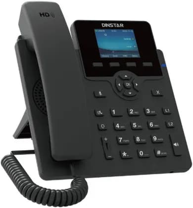 Dinstar C62UP IP Phone, HD SIP Desk Phone, 2.4″ Color TFT LCD Display, PoE Support, Dual Gigabit LAN, Programmable Function Keys, HD Audio, Bluetooth Ready & Easy Setup, Black | C62UP