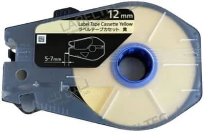 Canon Label Tape Cassette, Width 12mm for Canon MK-3000 & MK-5000, Yellow | Canon12mm-Yellow