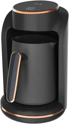 Green Lion Mazaj Turkish Coffee Maker, 600W Power, 250ml Capacity, Up To 5 Cups, One-Touch Operation, Auto Shut-Off, Overflow Sensor, Stainless Steel Mug, Black | GNMZTUCOFFBK