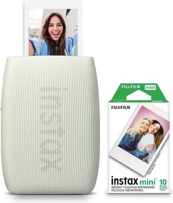 Fujifilm Instax Mini Link 3 Smartphone Printer Bundle, Prints 2 x 3" Photos, Add 3D AR Effects via INSTAX AiR Studio, Customizable, 10 Sheets INSTAX MINI Film, Sage Green | 74101212068