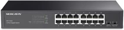 Mercusys MS116GS 16-Port Gigabit Desktop Rackmount Switch, 16x Gigabit RJ45 Ports, 32Gbps Switching Capacity, Isolation Mode, Loop Prevention, 802.1p QoS, Plug & Play, Metal Case | MS116GS