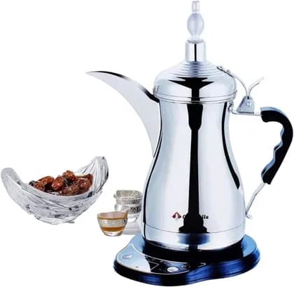 Gulf Dalla Electric Coffee Maker, 1000ml Capacity, Silver | GA-C91839