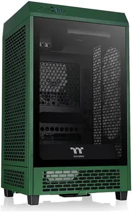Thermaltake The Tower 200 Racing Green Mini Computer Case, SPCC+Tempered Glass Material, Supports Up to 280mm Radiator, Up to 4 Fans Support, Removable Dust Filter, Racing Green | CA-1X9-00SCWN-00