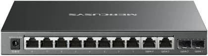Mercusys MS112GMP 12-Port Gigabit Desktop Switch, 8-Port PoE+, 110W Power Budget, 2x Gigabit Uplink, 2x SFP Slots, 802.3af/at, Isolation Mode, Plug & Play, Metal Case | MS112GMP