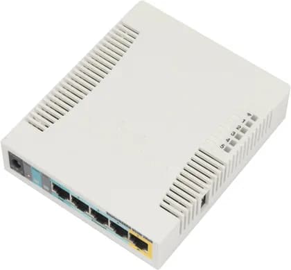 MikroTik RB951Ui-2HnD Wireless Router, 2.4GHz 802.11b/g/n, 5x 10/100 LAN Ports, 600MHz CPU, 128MB RAM, PoE Output on Port 5, USB Port, RouterOS L4, Compact SOHO Design | RB951Ui-2HnD