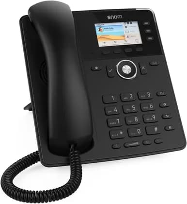 Snom D717, 2.8″ Color SIP Desk Phone with Ambient Light Sensor, 3 Programmable LED Keys, Gigabit PoE, USB with Expansion Module Support, HD Audio & TLS/SRTP Security, Black | D717