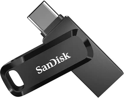 SanDisk 256GB Ultra Dual Drive Go 2-in-1 Flash Drive, 256GB Capacity, Type-A and Type-C Connectors, USB 3.2 Gen 1, 150 MB/s Max Read Speed, Swivel Cover with Keyring Hole, Black | SDDDC3-256G-G46