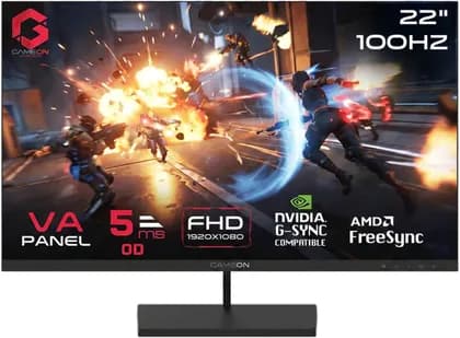 GAMEON Basic Series Gaming Monitor, 22" VA Display, FHD Resolution, 100Hz Refresh Rate, 5ms Response Time, 16.7m Color Display, Anti-Glare, Black | GB22F100