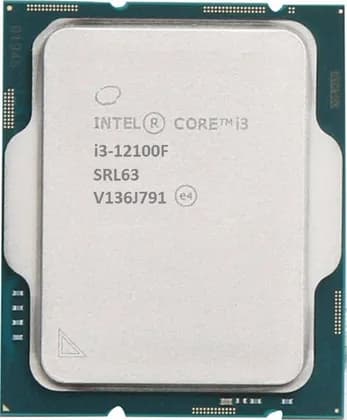 Intel Core i3-12100F 12th Gen Alder Lake Desktop Processor, LGA 1700 Socket, 4 Cores & 8 Threads, 12MB Cache Memory, 3.3 GHz P-Core Clock Speed, Supports PCIe 4.0 / 5.0, 58W | i3-12100F Tray