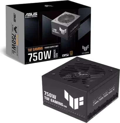 ASUS TUF Gaming 750W Bronze EVO Full Modular Power Supply, ATX 3.1 Compatible, 80 PLUS Bronze, Active PFC, Dual-Ball Fan Bearings, Protective PCB Coating, Black | 90YE00D5-B0NA00